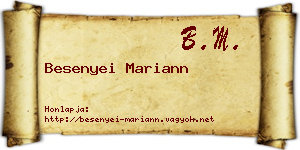 Besenyei Mariann névjegykártya